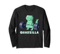 Quad Leg Exercise Muscle Dinosaur Gym Monster Train Dino Manche Longue