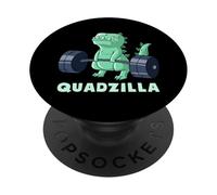 Quad Leg Exercise Muscle Dinosaur Gym Monster Train Dino PopSockets PopGrip Adhésif