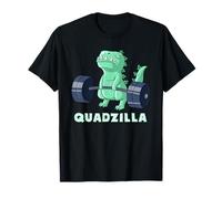Quad Leg Exercise Muscle Dinosaur Gym Monster Train Dino T-Shirt