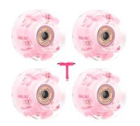 Quad Light-up Roues, Roues de Remplacement pour Patins en Ligne - Lot de 4 Roues de Patinage à Roulettes - Roues de Remplacement Silencieuses pour Skateboard à Haute Élasticité pour Patin Interieur