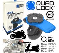 QUAD LOCK 360 Moto/Roller Support Smartphone Guidon V2 10 12 14 16mm Noir