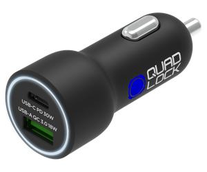 Quad Lock Chargeur allume-cigare double USB (C+A) 48W