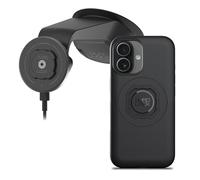 Quad Lock Support de téléphone de voiture pour pare-brise et tableau de bord avec tête de chargement sans fil MAG V2 et étui de téléphone MAG pour iPhone 17