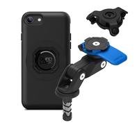Quad Lock Support Téléphone pour Fourche de Moto avec Amortisseur de Vibrations et Coque MAG pour iPhone SE (3e/2e Gén.) et 8/7