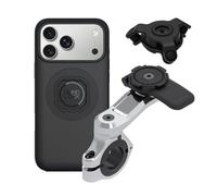 Quad Lock Support Téléphone pour Guidon de Moto Pro Chromé avec Amortisseur de Vibrations et Coque MAG pour iPhone 18 Pro Max