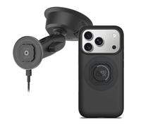 Quad Lock Support Téléphone Voiture à Ventouse Robuste avec Coque MAG et Tête de Chargement sans Fil MAG pour iPhone 18 Pro