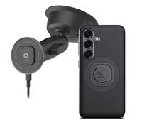 Quad Lock Support Téléphone Voiture à Ventouse Robuste avec Coque MAG et Tête de Chargement sans Fil MAG pour Galaxy S25