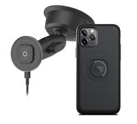 Quad Lock Support Téléphone Voiture à Ventouse Robuste avec Coque MAG et Tête de Chargement sans Fil MAG pour iPhone 11 Pro