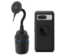 Quad Lock Support Téléphone Voiture pour Porte-Gobelet avec Étui MAG Google Pixel 8 et Tête de Recharge sans Fil MAG (V2)