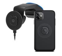Quad Lock Support Ventouse pour Téléphone de Voiture pour Pare-Brise/Tableau de Bord avec Tête de Charge sans Fil MAG V2 et Coque MAG pour iPhone 11