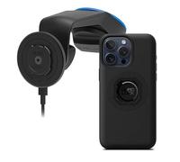 Quad Lock Support Ventouse pour Téléphone de Voiture pour Pare-Brise/Tableau de Bord avec Tête de Charge sans Fil MAG V2 et Coque MAG pour iPhone 15 Pro Max