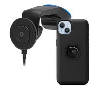 Quad Lock Support Ventouse pour Téléphone de Voiture pour Pare-Brise/Tableau de Bord avec Tête de Charge sans Fil MAG V2 et Coque MAG pour iPhone 14 Plus Max