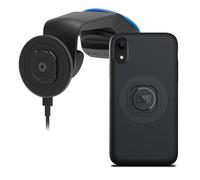 Quad Lock Support Ventouse pour Téléphone de Voiture pour Pare-Brise/Tableau de Bord avec Tête de Charge sans Fil MAG V2 et Coque MAG pour iPhone XR