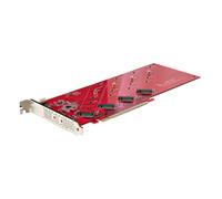 StarTech.com Quad M.2 PCIe Adapter Card, x16 Quad NVMe or AHCI M.2 SSD to PCI Express 4.0, Up to 7.8GBps/Drive, For 2242/2260/2280/22110mm PCIe M-Key M2 SSDs, Bifurcation Required - PC/Linux Compatible (QUAD-M2-PCIE-CARD-B) - adaptateur d'interface - M.2