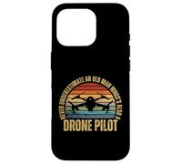 Quadcopter ne sous-estime jamais Un Vieil Homme avec Un Drone Coque pour iPhone 16 Pro