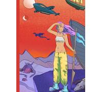 Quaderno a quadretti 0,5 cm senza margine: Quadernone formato grande | Ragazza nello spazio alieno: Per medie e superiori - Copertina d'artista, Collezione ADI Notebooks