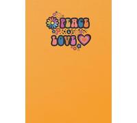 Quaderno a righe - Peace and Love Big Stancil BG Yellow 001