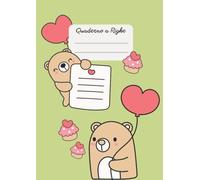 Quaderno a Righe: per la Prima [1°] Elementare e la Seconda [2°] Elementare, Rigatura 0A, Richiesto dalla Scuola Primaria, Formato A4 21cm x 29,7cm.