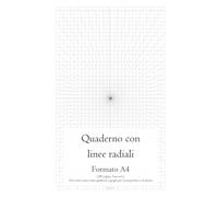 Quaderno con linee radiali [200 pagine, linea nera] Può essere usato come quaderno a griglia per la prospettiva a un punto. Formato A4