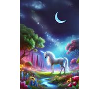 Quaderno di appunti sulle unicorni per adulti - Bagliori di Magia e Mistero: 15,24 x 22,86 cm (6 x 9 pollici), 100 pagine, 25 righe sottili per pagina