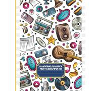 Quaderno di musica Pentagrammato: 110 Pagine numerate con Indice per trovare i brani e Guida al Pentagramma - Formato grande A4 per bambini e ragazzi