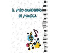 Quaderno di Musica per Bambini: Quaderno Pentagrammato per Bambini, 6 Pentagrammi Grandi per Pagina, 112 Pagine oltre 600 Pentagrammi, Ideale per Imparare e Scrivere le Prime Note