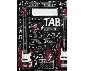 Quaderno di Tablature per Basso Elettrico 4 Corde | Formato A4 | 100 pagine: TAB per Scrivere Linee di Basso, Groove e Composizioni, per Studenti e Compositori