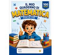 QUADERNO _ FORMATO A4 -QUADRETTI _ PER BAMBINI DI PRIMA ELEMENTARE: QUADERNI per classe prima e seconda | 100 pagine | Spazio per nome e cognome | ... scolastico a quadretti per la scuola.