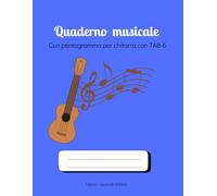 Quaderno musicale con pentagramma per chitarra