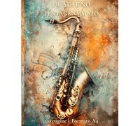 Quaderno Musicale Pentagrammato, Formato A4 - 12 righi Ideale per Sax e Strumenti a Fiato: 120 Pagine di Pentagramma Vuoto • Carta Bianca di Alta ... per Composizioni, Studio ed Esercizi Musicali