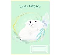 Quaderno Orso Chiotto formato maxi A4 (210 × 297 mm) rigatura C con margine. Ideale per la quarta e quinta classe della Scuola Primaria. 80 pagine per scrittura a mano libera per bambini.