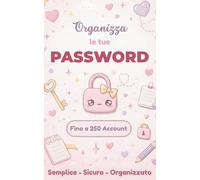 Quaderno Password - Organizer Tascabile Alfabetico fino a 250 Account: Rubrica Password per Siti, Email e Login - Spazio Completo per Password, Codici ... stile Kawaii - Ideale per Casa e Lavoro