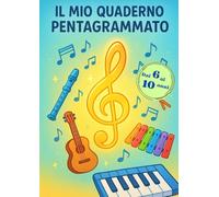 Quaderno pentagrammato: Quaderno di Musica: Grande A4, Righe grandi per Bambini e Principianti, 8 pentagrammi per pagina, indice, appunti, ... si posizionano le note...), oltre 133 pagine