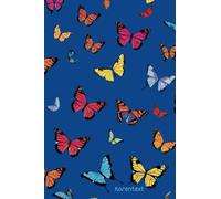Quaderno tascabile per il controllo delle spese: Formato tascabile (circa 10.16cm x 15.24 cm) - copertina con farfalle su sfondo Blu