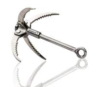 Quadpalm Grappling Hook 2 - Grappin de Survie en Acier Inoxydable/4 Griffes Pliantes/Crochet Multifonctionnel pour Camping, randonnée, Arbre, Escalade, grappin, Griffe, gravité, Tigres Volants