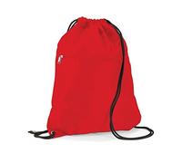 Quadra Sac de Chaussures Gym Adulte Senior Rouge Bleu ou Noir avec Zip & Poche