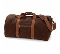 QUADRA - Sac de Voyage en Toile - Vintage - 45 litres - QD613 Mixte Homme - Femme (Marron)