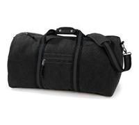 Quadra - Sac de voyage toile look usé style vintage - noir - QD613 Noir G