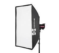 Quadralite Softbox rectangulaire 80 x 120 cm || Boîte à lumière Photo 80x120 cm avec Monture Bowens et Sac de Transport et Double diffuseur