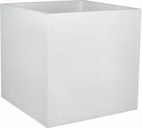 Quadratisches Blumentablett PLASTIC EDA Graphit - 57 L - 49,5 x 49,5 x 49,5 cm - Weißer Ceruse