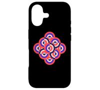 Quadrature quadrillée du Cercle Rouge, Bleu, Rose Coque pour iPhone 17