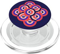 Quadrature quadrillée du Cercle Rouge, Bleu, Rose PopSockets PopGrip pour MagSafe