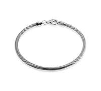 QUADRI - Bracelet en argent 925 - élégant avec Snake chaîne pour Homme Femme largeur du maillon 3 mm - longueur 20 cm - Certifié Made in Italy