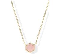 QUADRI Collier Femme avec pierres naturelles plaquées or - Bijoux - Pendentif Améthyste, Fluorite verte, Labradorite, Quartz rose - Idée cadeau