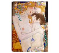 Quadri L&C ITALIA Impression sur Toile maternité du Tableau de Klimt Les Trois Âges de la Femme 50 x 70 cm sur châssis - pour Chambre à Coucher, séjour