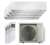 DAIKIN climatisation quadri split mural gaz R32 Stylish Silver 6,8kW WiFi CTXA15AS+CTXA15AS+CTXA15AS+FTXA25AS+4MXM68N A++