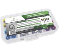 QUADRIOS Ampoules sphériques E10 - Assortiment 32 pièces multicolores 6V/50mA avec douilles