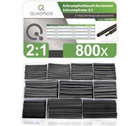 Quadrios 1905CA055 Assortiment de gaines thermorétractables noir Taux de retreint:2:1 800 pc(s)