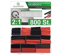 Quadrios 1905CA062 Assortiment de gaines thermorétractables noir, rouge 800 parties