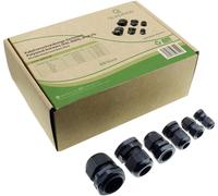 Quadrios 2009CA105 Assortiment de presse-étoupes PA66 noir (RAL 9005) 1 set